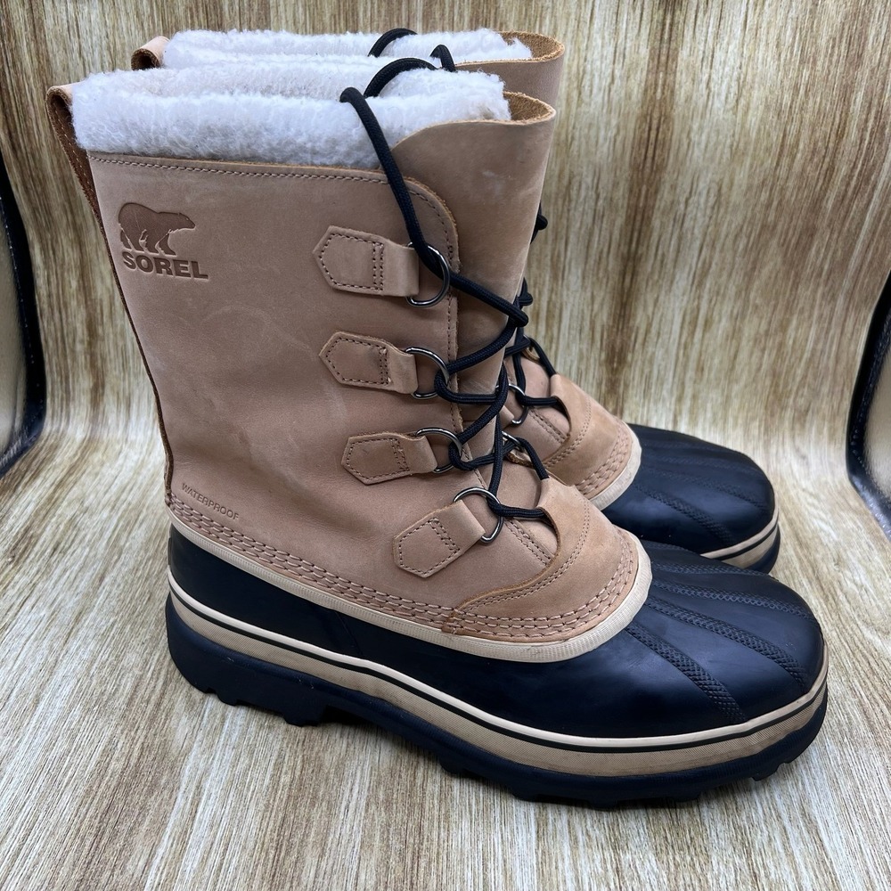 Sorel Caribou Snow Boots‎ Men's Size 11 Brown Waterproof Insulated NM1000-281